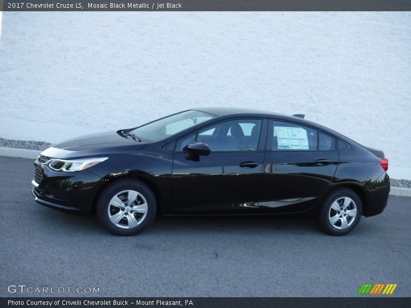 Mosaic Black Metallic / Jet Black 2017 Chevrolet Cruze LS