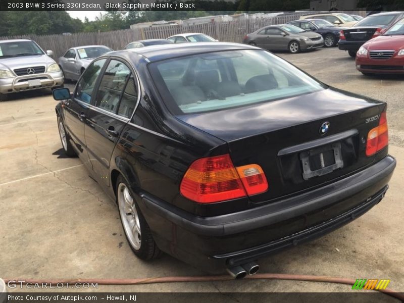 Black Sapphire Metallic / Black 2003 BMW 3 Series 330i Sedan