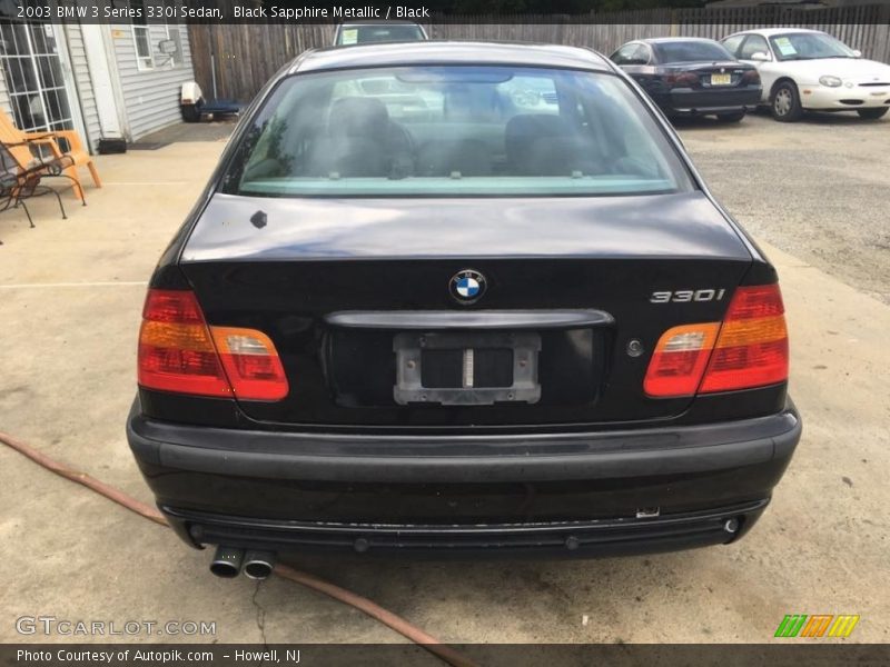 Black Sapphire Metallic / Black 2003 BMW 3 Series 330i Sedan