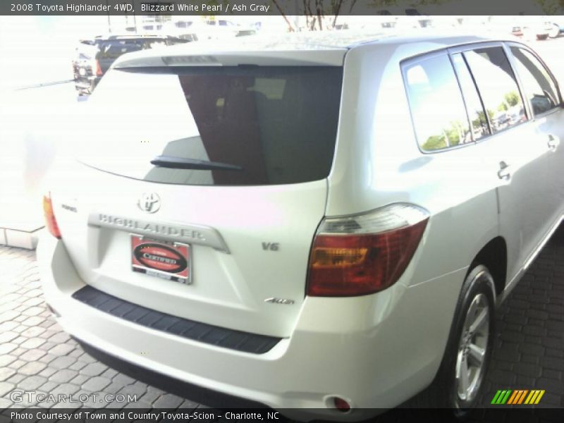 Blizzard White Pearl / Ash Gray 2008 Toyota Highlander 4WD
