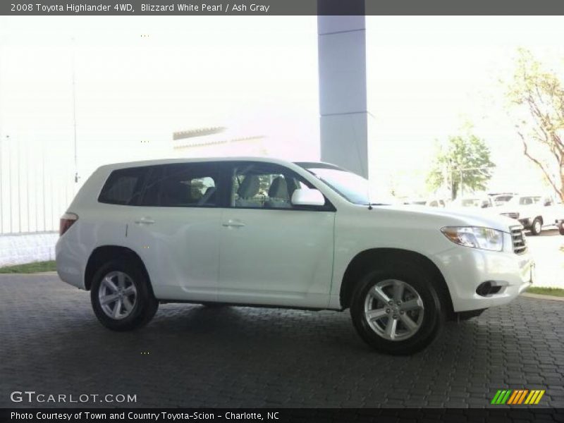 Blizzard White Pearl / Ash Gray 2008 Toyota Highlander 4WD