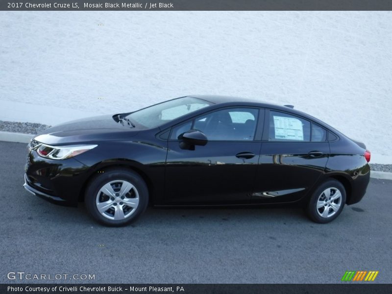 Mosaic Black Metallic / Jet Black 2017 Chevrolet Cruze LS