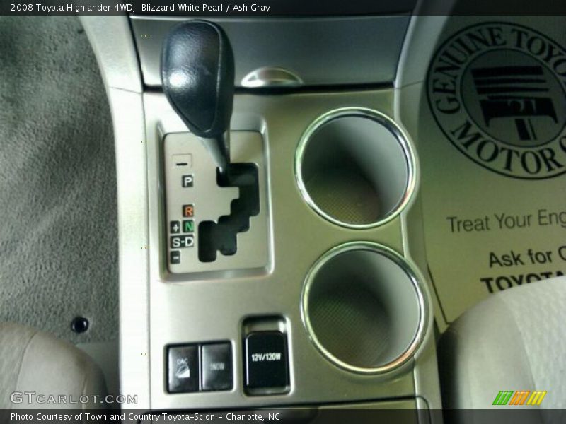 Blizzard White Pearl / Ash Gray 2008 Toyota Highlander 4WD