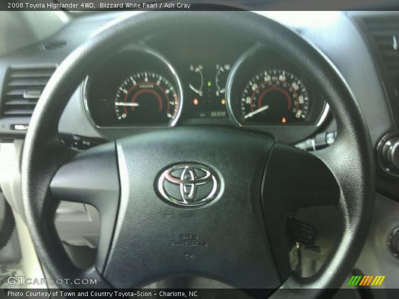 Blizzard White Pearl / Ash Gray 2008 Toyota Highlander 4WD