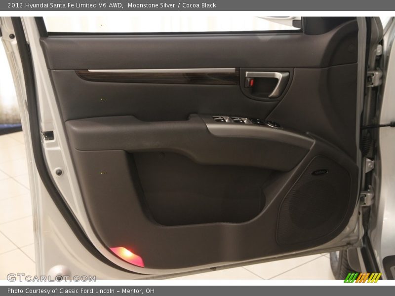Moonstone Silver / Cocoa Black 2012 Hyundai Santa Fe Limited V6 AWD