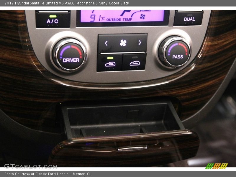Moonstone Silver / Cocoa Black 2012 Hyundai Santa Fe Limited V6 AWD