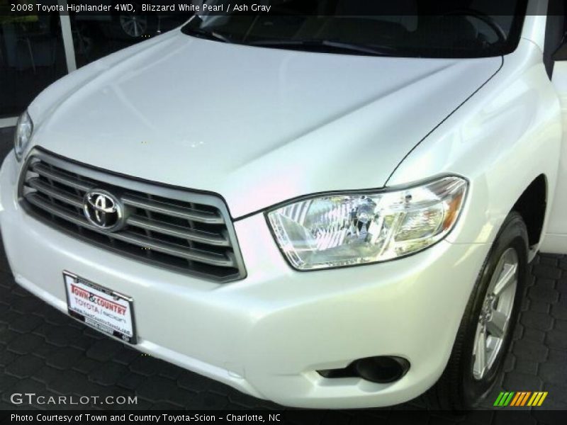 Blizzard White Pearl / Ash Gray 2008 Toyota Highlander 4WD