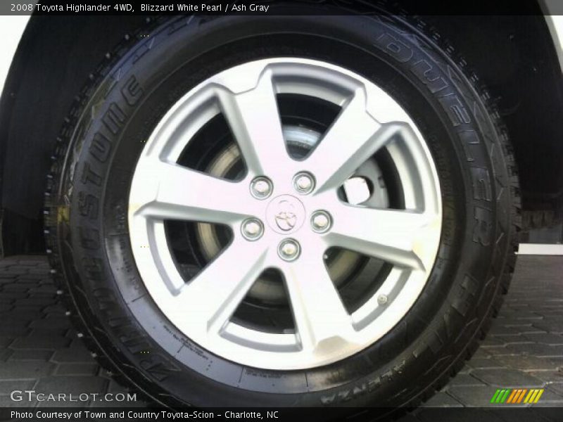 Blizzard White Pearl / Ash Gray 2008 Toyota Highlander 4WD