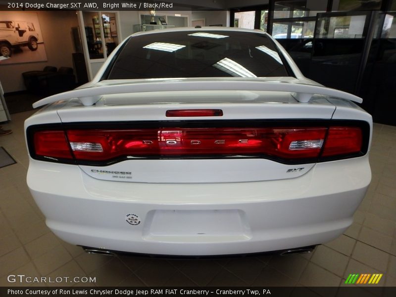 Bright White / Black/Red 2014 Dodge Charger SXT AWD