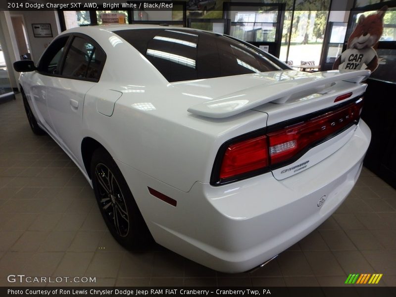 Bright White / Black/Red 2014 Dodge Charger SXT AWD