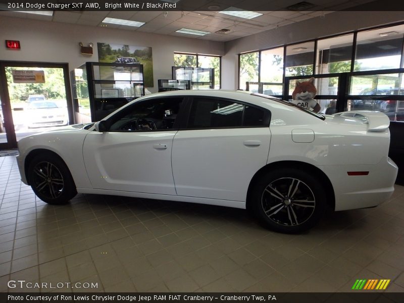 Bright White / Black/Red 2014 Dodge Charger SXT AWD