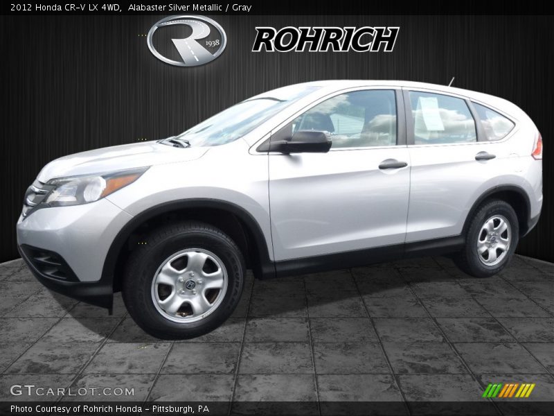 Alabaster Silver Metallic / Gray 2012 Honda CR-V LX 4WD
