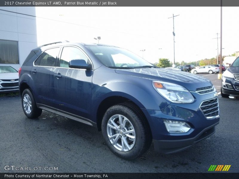 Patriot Blue Metallic / Jet Black 2017 Chevrolet Equinox LT AWD
