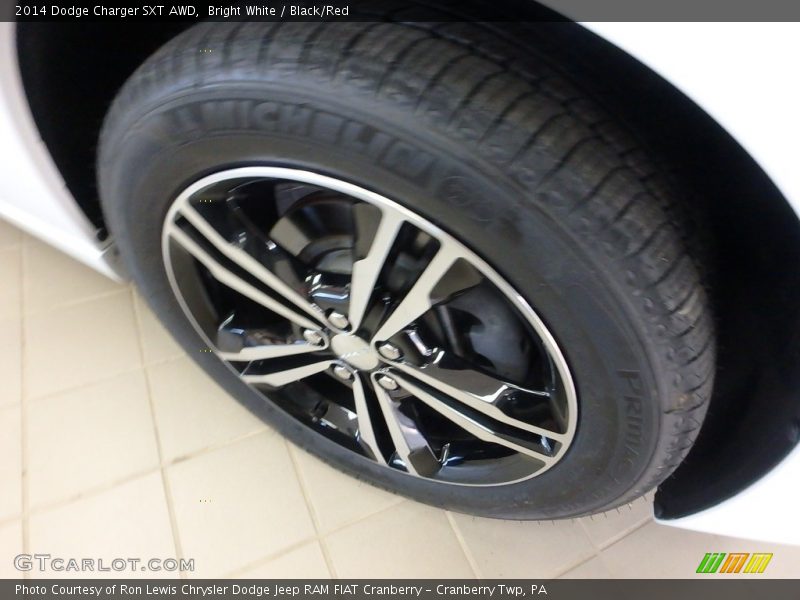 Bright White / Black/Red 2014 Dodge Charger SXT AWD