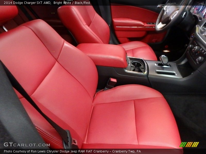 Bright White / Black/Red 2014 Dodge Charger SXT AWD