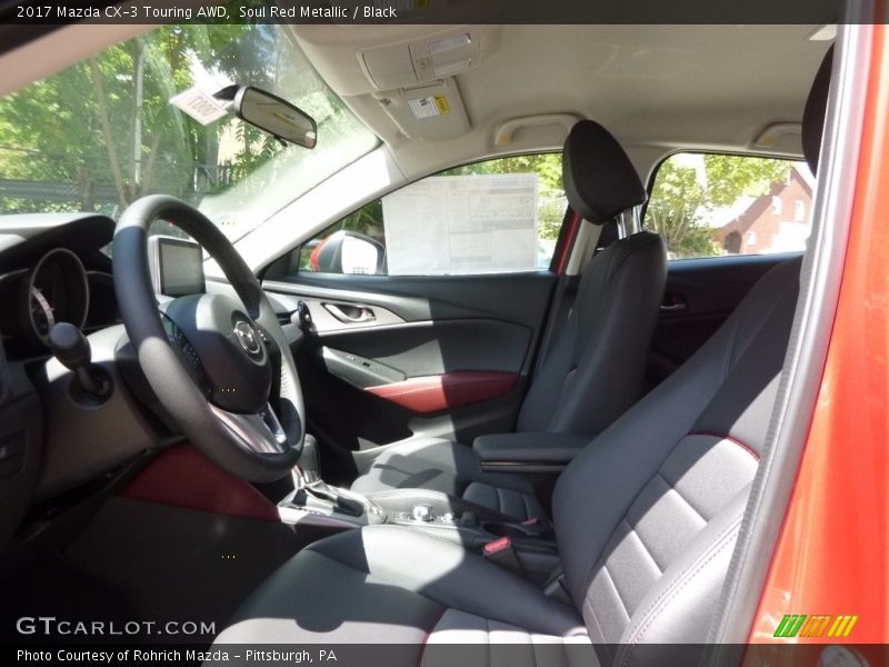 Soul Red Metallic / Black 2017 Mazda CX-3 Touring AWD