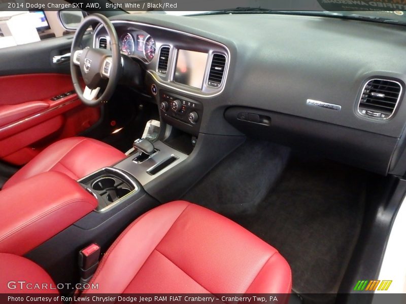 Bright White / Black/Red 2014 Dodge Charger SXT AWD