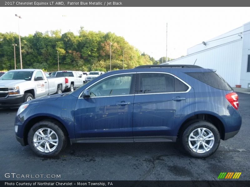 Patriot Blue Metallic / Jet Black 2017 Chevrolet Equinox LT AWD