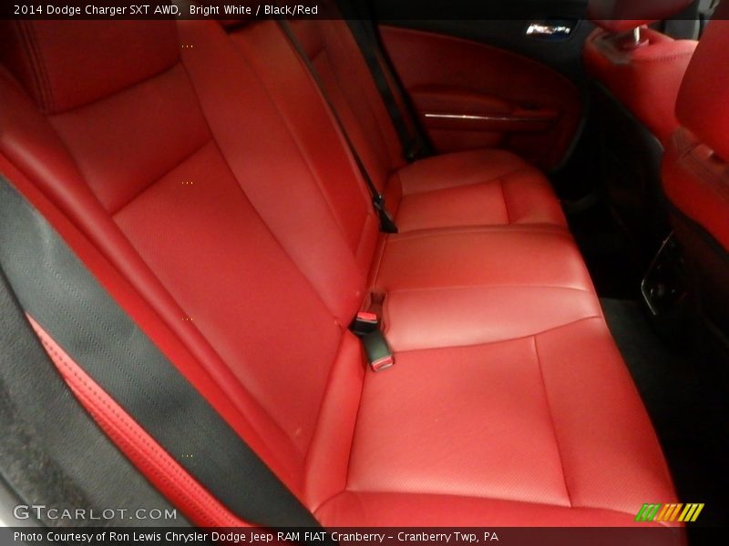 Bright White / Black/Red 2014 Dodge Charger SXT AWD