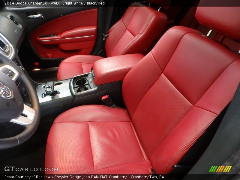 Bright White / Black/Red 2014 Dodge Charger SXT AWD