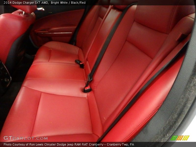 Bright White / Black/Red 2014 Dodge Charger SXT AWD