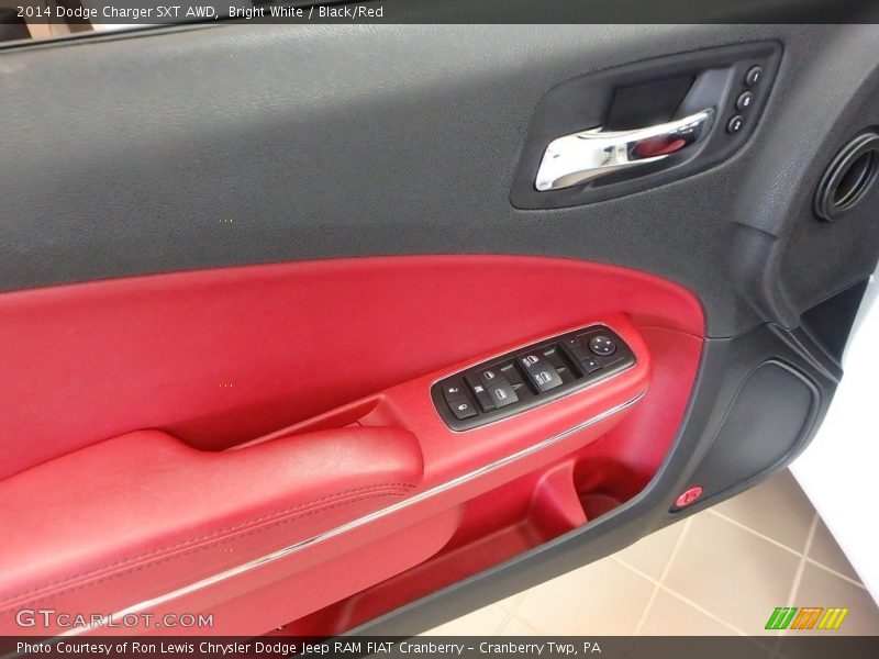Bright White / Black/Red 2014 Dodge Charger SXT AWD