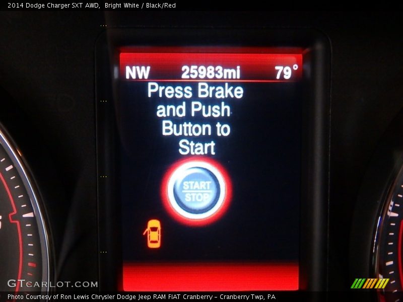 Bright White / Black/Red 2014 Dodge Charger SXT AWD