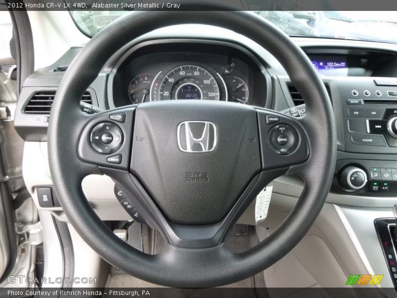 Alabaster Silver Metallic / Gray 2012 Honda CR-V LX 4WD
