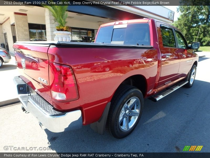 Deep Cherry Red Crystal Pearl / Light Pebble Beige/Bark Brown 2012 Dodge Ram 1500 SLT Crew Cab 4x4