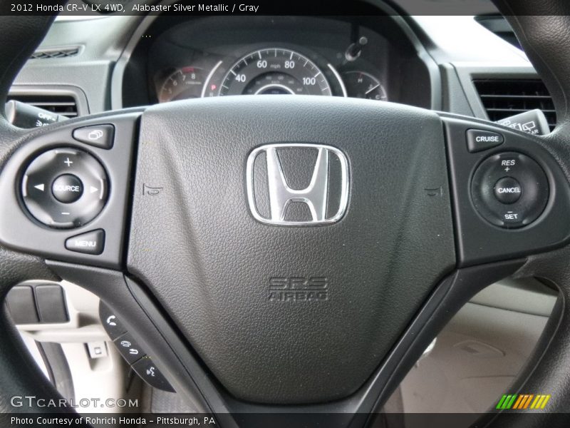 Alabaster Silver Metallic / Gray 2012 Honda CR-V LX 4WD