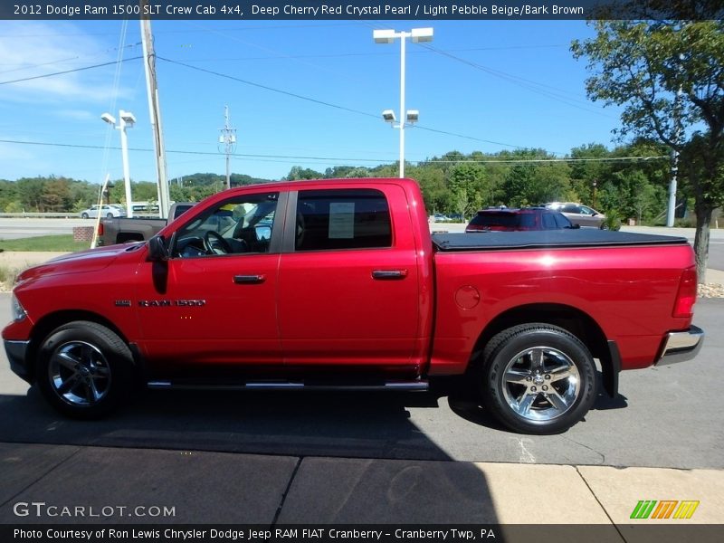 Deep Cherry Red Crystal Pearl / Light Pebble Beige/Bark Brown 2012 Dodge Ram 1500 SLT Crew Cab 4x4