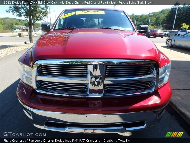 Deep Cherry Red Crystal Pearl / Light Pebble Beige/Bark Brown 2012 Dodge Ram 1500 SLT Crew Cab 4x4