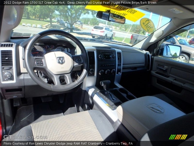 Deep Cherry Red Crystal Pearl / Light Pebble Beige/Bark Brown 2012 Dodge Ram 1500 SLT Crew Cab 4x4