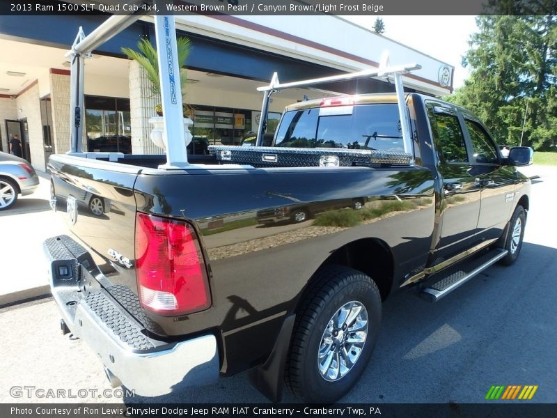 Western Brown Pearl / Canyon Brown/Light Frost Beige 2013 Ram 1500 SLT Quad Cab 4x4