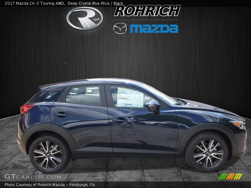 Deep Crystal Blue Mica / Black 2017 Mazda CX-3 Touring AWD