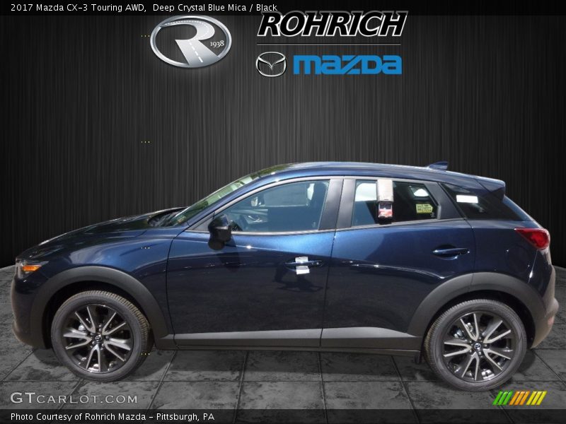 Deep Crystal Blue Mica / Black 2017 Mazda CX-3 Touring AWD
