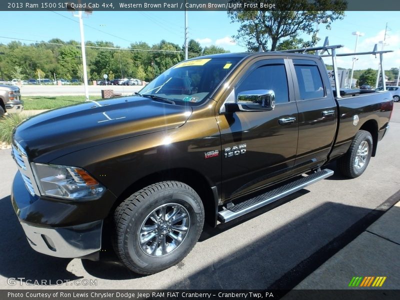 Western Brown Pearl / Canyon Brown/Light Frost Beige 2013 Ram 1500 SLT Quad Cab 4x4