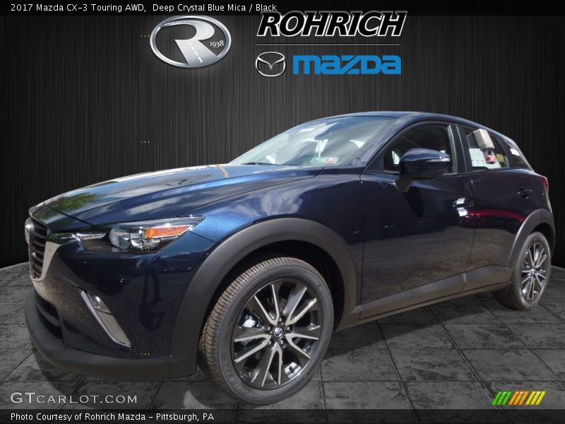 Deep Crystal Blue Mica / Black 2017 Mazda CX-3 Touring AWD