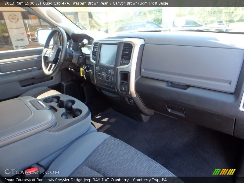 Western Brown Pearl / Canyon Brown/Light Frost Beige 2013 Ram 1500 SLT Quad Cab 4x4