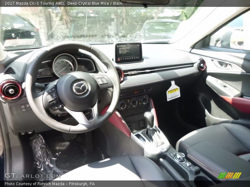 Deep Crystal Blue Mica / Black 2017 Mazda CX-3 Touring AWD