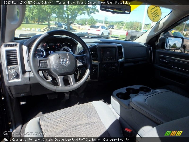 Western Brown Pearl / Canyon Brown/Light Frost Beige 2013 Ram 1500 SLT Quad Cab 4x4