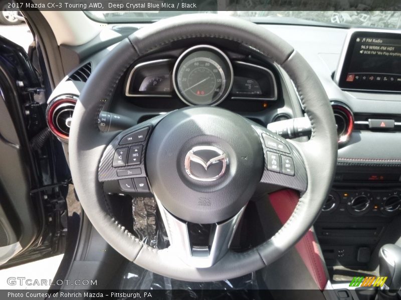 Deep Crystal Blue Mica / Black 2017 Mazda CX-3 Touring AWD