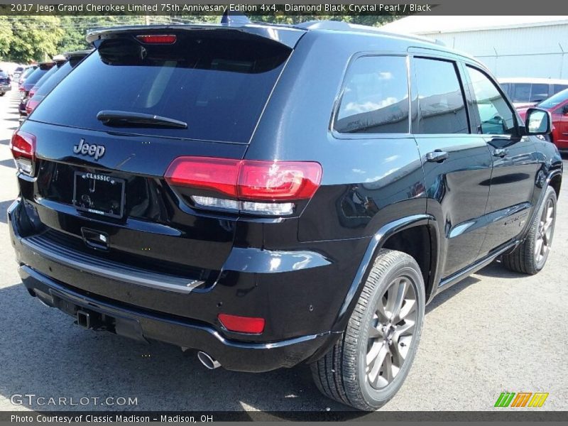 Diamond Black Crystal Pearl / Black 2017 Jeep Grand Cherokee Limited 75th Annivesary Edition 4x4