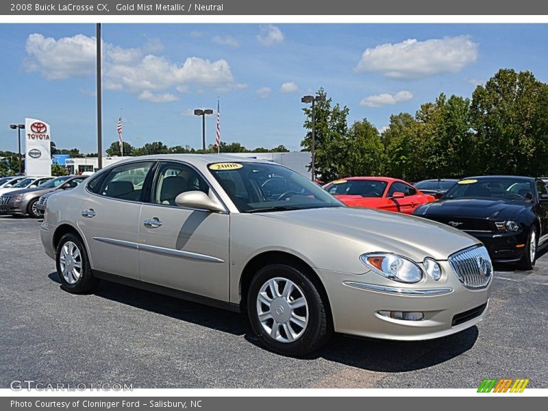 Gold Mist Metallic / Neutral 2008 Buick LaCrosse CX