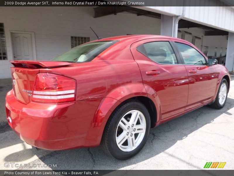 Inferno Red Crystal Pearl / Dark Khaki/Light Graystone 2009 Dodge Avenger SXT
