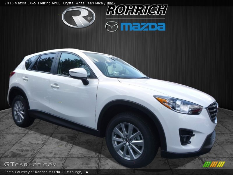 Crystal White Pearl Mica / Black 2016 Mazda CX-5 Touring AWD