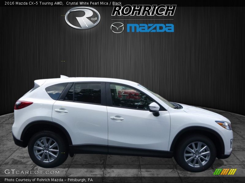 Crystal White Pearl Mica / Black 2016 Mazda CX-5 Touring AWD
