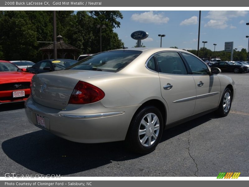 Gold Mist Metallic / Neutral 2008 Buick LaCrosse CX