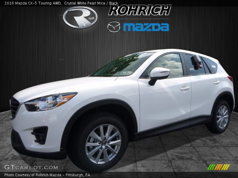 Crystal White Pearl Mica / Black 2016 Mazda CX-5 Touring AWD