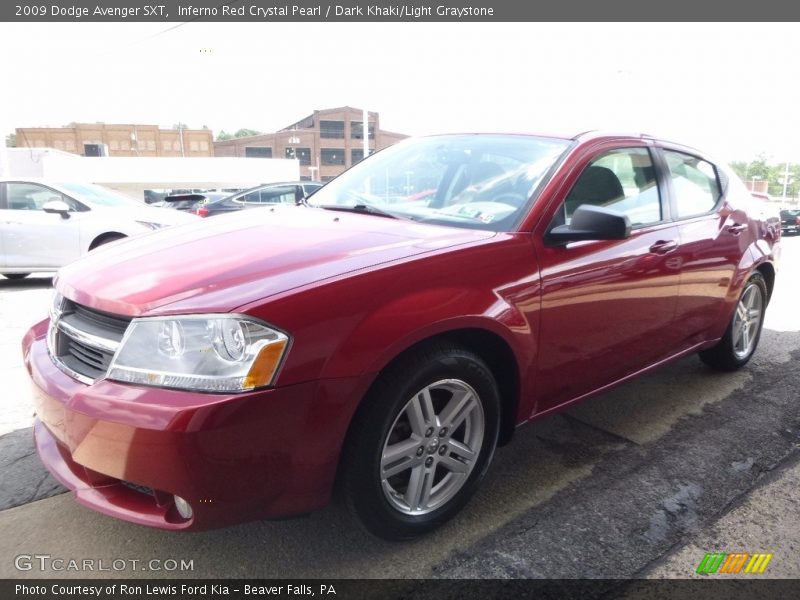 Inferno Red Crystal Pearl / Dark Khaki/Light Graystone 2009 Dodge Avenger SXT
